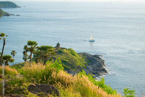 Phrom Thep Cape is Phuket's southernmost point, a rocky headland surrounded by steep cliffs with views of the ocean and all the islands to the south and east of Phuket. 