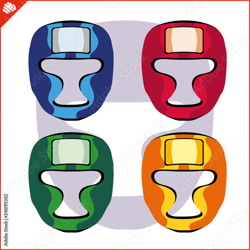 Cool helmets for martial arts, martial arts. Full head protection from knockout, strike. Lattice to protect the face.