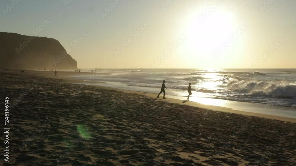 Sunset at the beach in Portugal