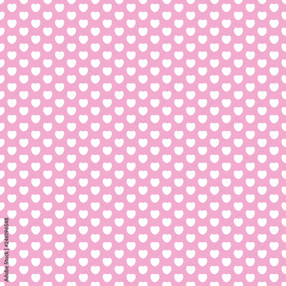 Valentine's Day Hearts Seamless Pattern - Heart design in pastel bubblegum pink Valentine's Day Hearts Seamless Pattern - Heart design in pastel bubblegum pink