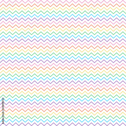 Rainbow Chevron Seamless Pattern - Chevron design in pastel colors of candy hearts for Valentine's day