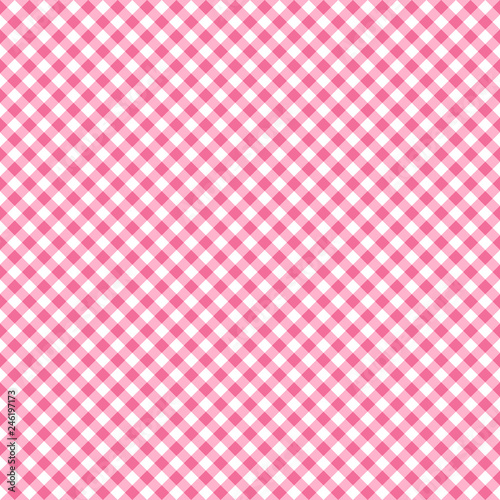 Fototapeta Naklejka Na Ścianę i Meble -  Valentine's Day Seamless Pattern - Gingham design in classic Valentine colors