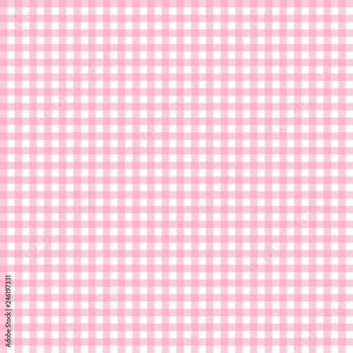 Valentine's Day Seamless Pattern - Gingham design in classic Valentine colors