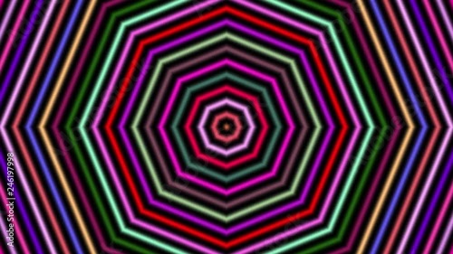 Hypnotic color changing shapes seamless loop animation background. Illusion background, psychedelic background
