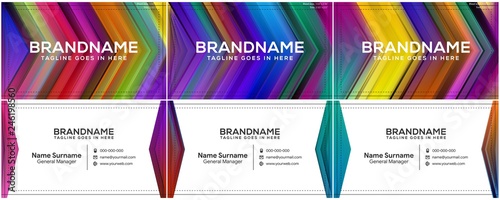 Modern creative and clean business card template, polygon background, flyer design, name card template. Corporate identity with abstract illustration. Vector company style for brandbook