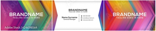 Modern creative and clean business card template, polygon background, flyer design, name card template. Corporate identity with abstract illustration. Vector company style for brandbook
