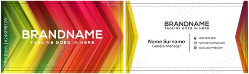 Modern creative and clean business card template, polygon background, flyer design, name card template. Corporate identity with abstract illustration. Vector company style for brandbook