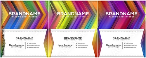 Modern creative and clean business card template, polygon background, flyer design, name card template. Corporate identity with abstract illustration. Vector company style for brandbook