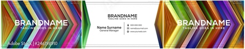 Modern creative and clean business card template, polygon background, flyer design, name card template. Corporate identity with abstract illustration. Vector company style for brandbook