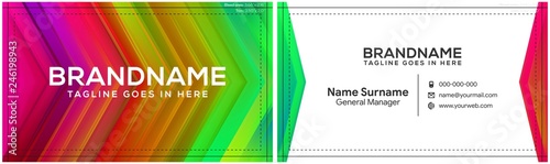 Modern creative and clean business card template, polygon background, flyer design, name card template. Corporate identity with abstract illustration. Vector company style for brandbook