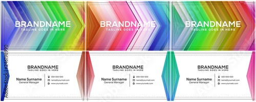 Modern creative and clean business card template, polygon background, flyer design, name card template. Corporate identity with abstract illustration. Vector company style for brandbook