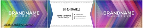 Modern creative and clean business card template, polygon background, flyer design, name card template. Corporate identity with abstract illustration. Vector company style for brandbook