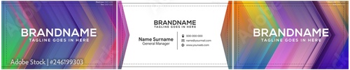 Modern creative and clean business card template, polygon background, flyer design, name card template. Corporate identity with abstract illustration. Vector company style for brandbook