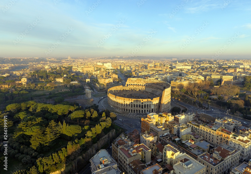 Fototapeta premium The Colosseum or Coliseum, Flavian Amphitheatre in Rome, Italy