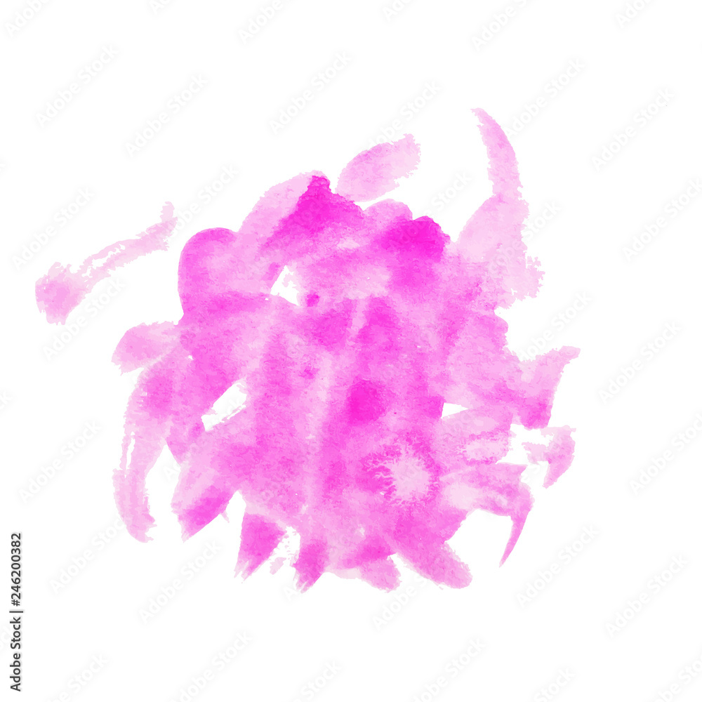 Naklejka premium Abstract watercolor pink background. Vector illustration. Grunge texture for cards and flyers design. A model for the creation of digital brushes