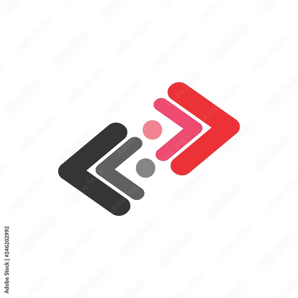 Back and Forth Arrow logo design Back and Forth Arrow logo design