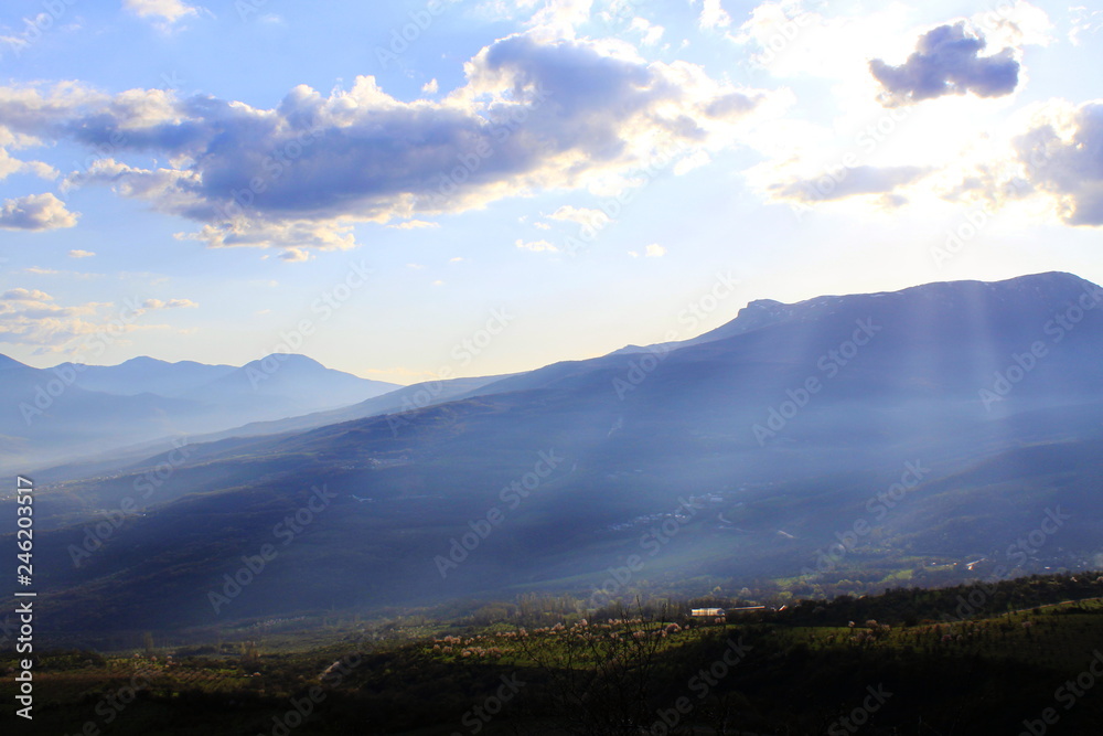 landscape with mountains and clouds. panorama of mountains landscape with mountains and clouds. panorama of mountains