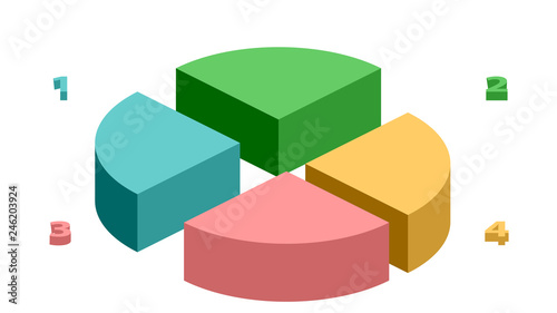 Pie graph vector design. Empty infographic vector template