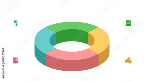 Pie graph vector design. Empty infographic vector template