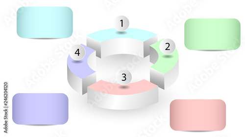 Pie graph vector design. Empty infographic vector template