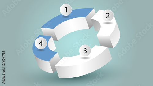 Pie graph vector design. Empty infographic vector template