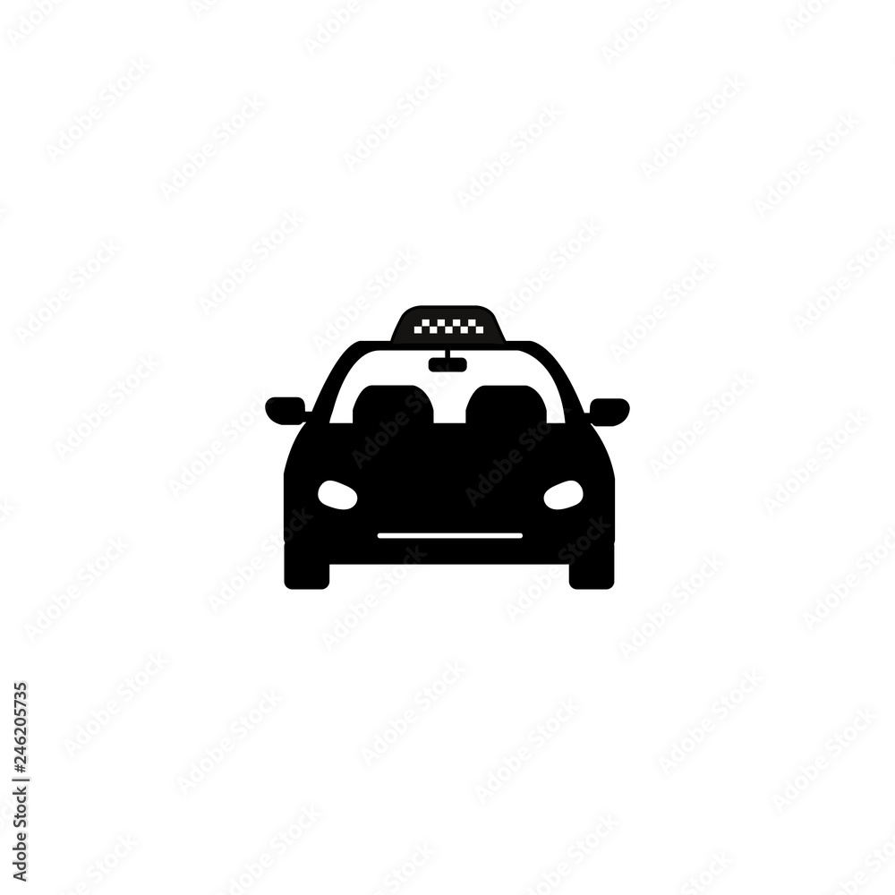 Taxi icon isolated on white background. 