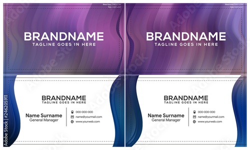 modern creative and clean business card template, polygon background, flyer design, name card template. Corporate identity with abstract illustration. Vector company style for brandbook
