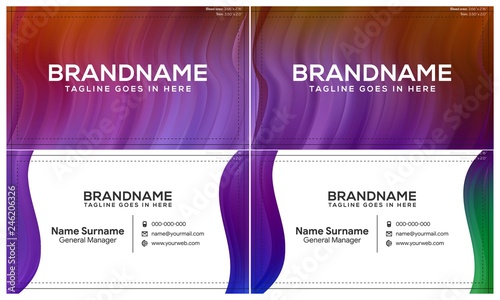 modern creative and clean business card template, polygon background, flyer design, name card template. Corporate identity with abstract illustration. Vector company style for brandbook