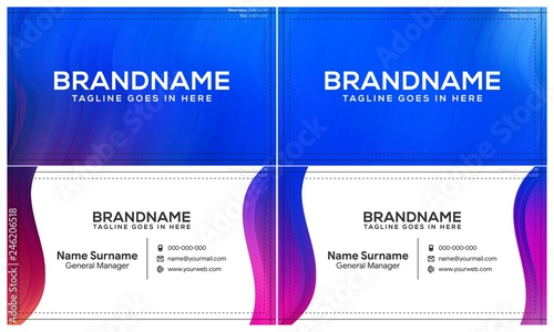 modern creative and clean business card template, polygon background, flyer design, name card template. Corporate identity with abstract illustration. Vector company style for brandbook