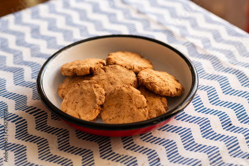 Homemade Oat and cheese cookies photo