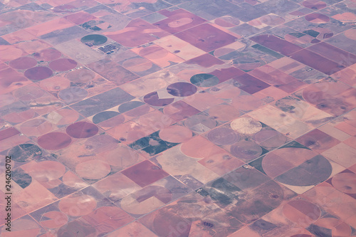 Aerial Farmland Over Texas