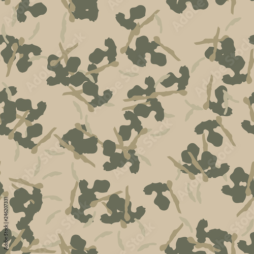 Field camouflage of various shades of green and beige colors