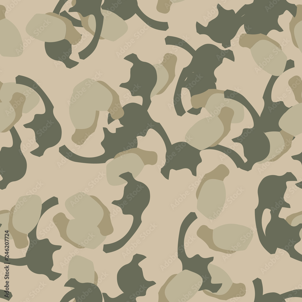 Field camouflage of various shades of green and beige colors Field camouflage of various shades of green and beige colors