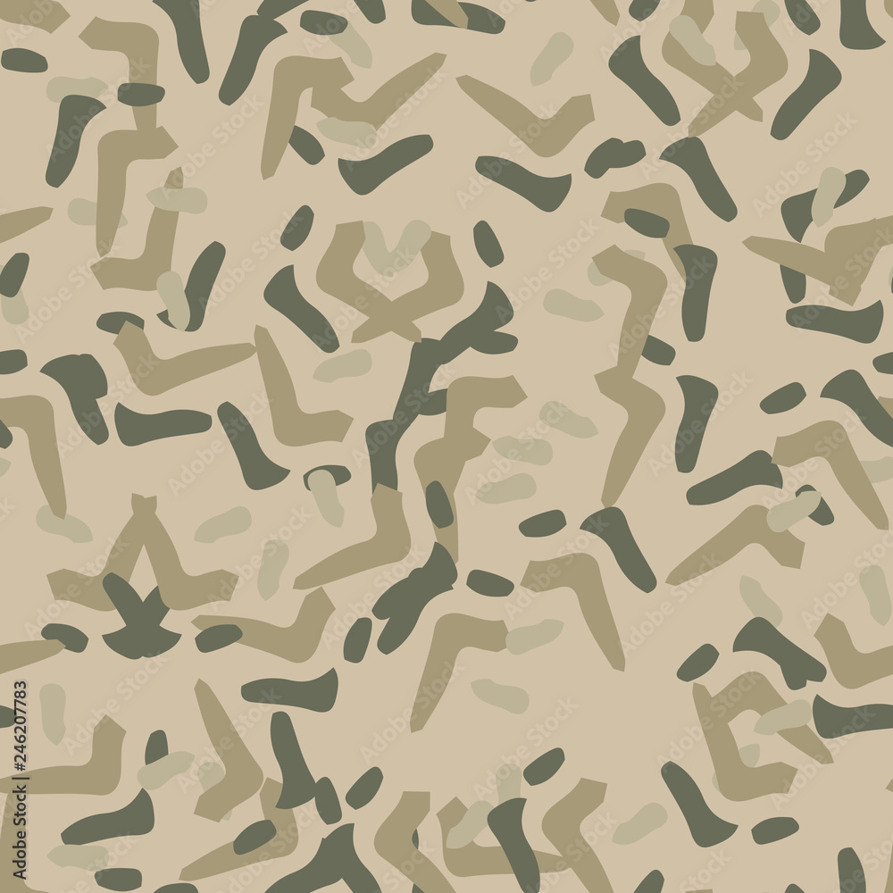 Field camouflage of various shades of green and beige colors Field camouflage of various shades of green and beige colors