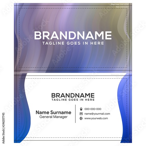 modern creative and clean business card template, polygon background, flyer design, name card template. Corporate identity with abstract illustration. Vector company style for brandbook