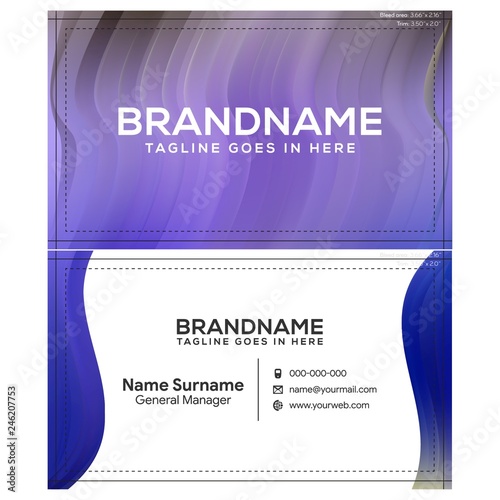 modern creative and clean business card template, polygon background, flyer design, name card template. Corporate identity with abstract illustration. Vector company style for brandbook