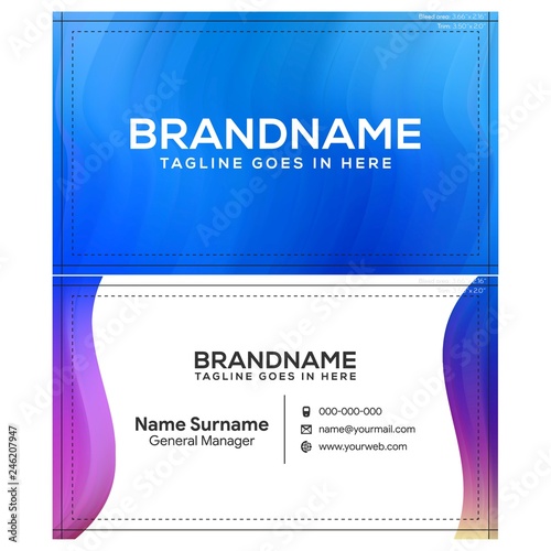 modern creative and clean business card template, polygon background, flyer design, name card template. Corporate identity with abstract illustration. Vector company style for brandbook