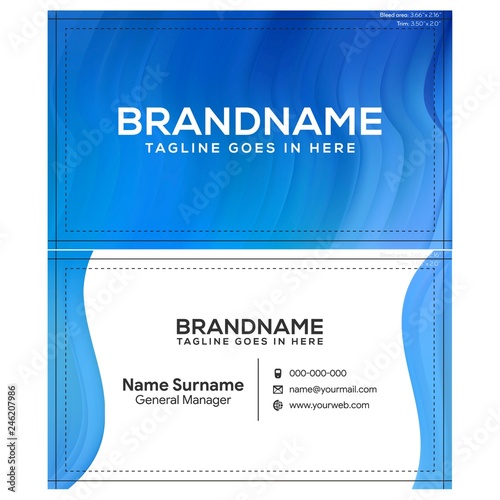 modern creative and clean business card template, polygon background, flyer design, name card template. Corporate identity with abstract illustration. Vector company style for brandbook