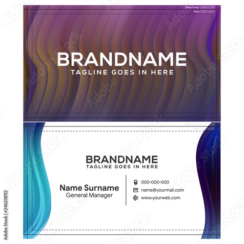 modern creative and clean business card template, polygon background, flyer design, name card template. Corporate identity with abstract illustration. Vector company style for brandbook