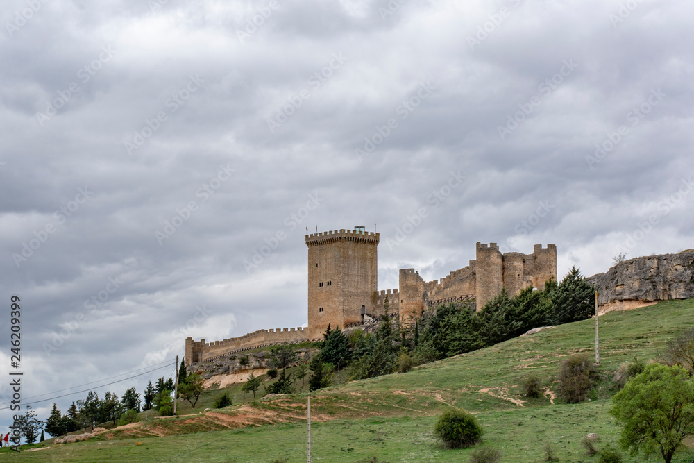 castle of Penaranda de Duero in province of Burgos, Spain
