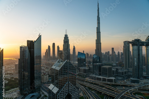 Dubai skyline skyscrapes 2019, United arabic emirates