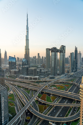 Dubai skyline skyscrapes 2019, United arabic emirates