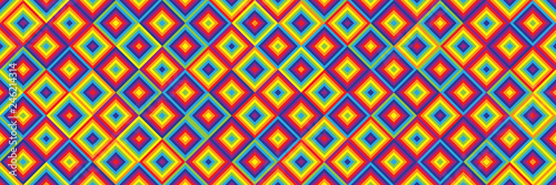 horizontal abstract colorful square design for pattern and background