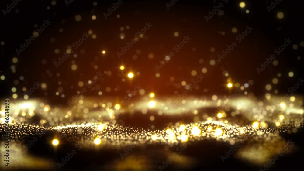 4K Abstract motion background animation shining particles stars sparks ...