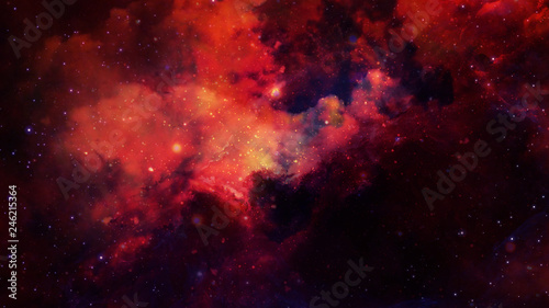 3D rendering of a stellar nebula and cosmic dust, cosmic gas clusters and constellations in deep space. Elements of this image furnished by NASA