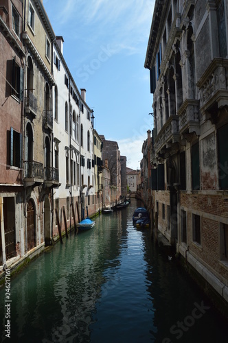 Fondamenta Folzi With The Narrow Canals In Venice. Travel, holidays, architecture. March 29, 2015. Venice, Veneto region, Italy. #246217161