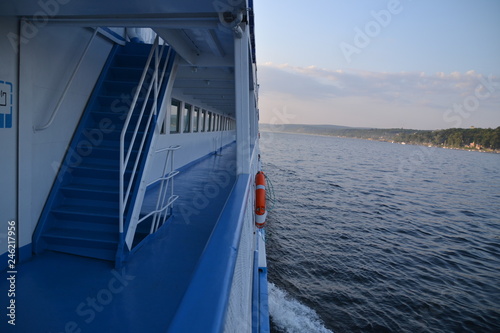 volga river sunset steam ship samara 