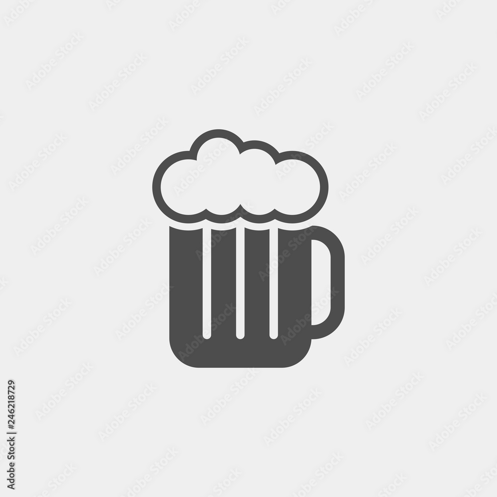 Beer flat vector icon. Bar flat vector icon Beer flat vector icon. Bar flat vector icon