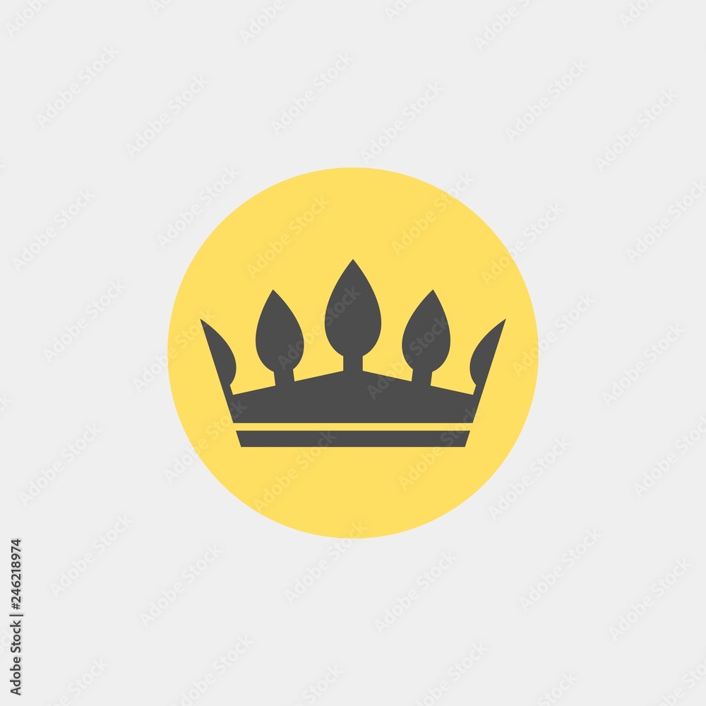 Crown flat vector icon. Leader flat vector icon Crown flat vector icon. Leader flat vector icon