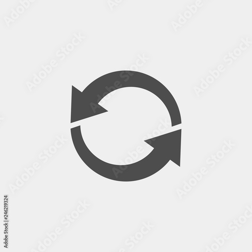 Recycling flat vector icon. Arrow flat vector icon